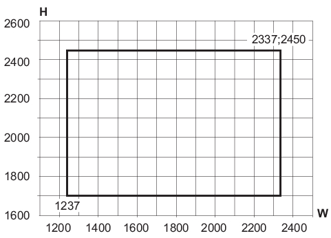 Min./max. sizes, 2-leaf flush door